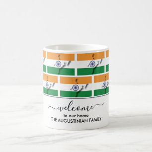 Elegant Welkom INDIA FLAG Coffee Mok