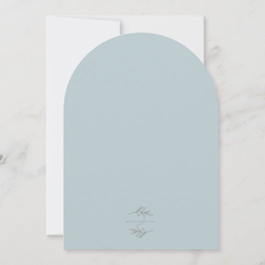 Elegant welkom Little Wildflower Baby shower Kaart (Achterkant)