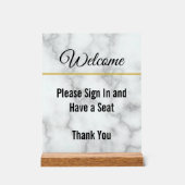 Elegant Welkom Meld u aan en heb een zitplaats acr Acryl Bord (Voorkant)