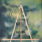 Elegant welkom op ons trouwbord acryl bord (Neutraal)