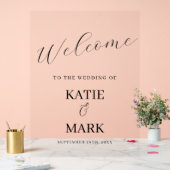 Elegant welkom op ons trouwbord acryl bord (Huwelijk)