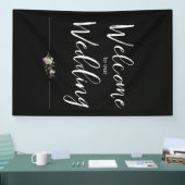 Elegant "Welkom op onze Bruiloft" Bord Spandoek (Beurs)
