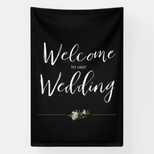 Elegant "Welkom op onze Bruiloft" Bord Spandoek