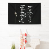 Elegant "Welkom op onze Bruiloft" Bord Spandoek (Insitu)
