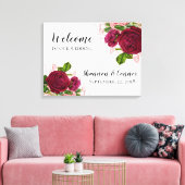 Elegant Welkom op onze bruiloft Canvas (Insitu (Woonkamer))