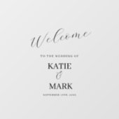 Elegant welkom op onze trouwbordsticker raamsticker (Vel)