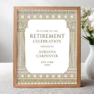 Elegant welkombord voor een verjaardagsfeest met t poster
