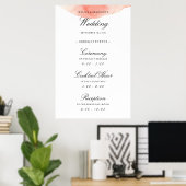 Elegant Welkome Wedding Orde van Gebeurtenissen On Poster (Thuiskantoor)