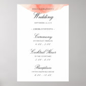 Elegant Welkome Wedding Orde van Gebeurtenissen On Poster (Voorkant)