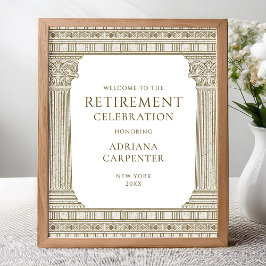 Elegant welkomstbord voor verjaardagsfeest met tem poster