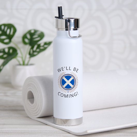 Elegant We'll Be Coming | Scotland Flag Badge  Ins Waterfles (Yoga (Gedraaid)  )