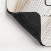 Elegant, Wellen, Monogramm Muismat (Hoek)