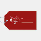 Elegant Wens je een VROLIJK KERSTmonogram Cadeaulabel (Achterkant Horizontaal)