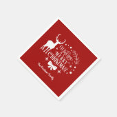 Elegant Wens je een VROLIJK KERSTmonogram Servet (Hoek)