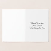 Elegant Wenskaart met gouden kerstbomen Folie Kaarten (Binnen)