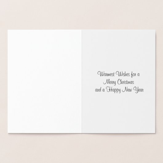 Elegant Wenskaart met gouden kerstbomen Folie Kaarten (Binnen)