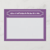 Elegant wenst voor bruid en bruin, huwelijksadvies advieskaart (Voorkant)