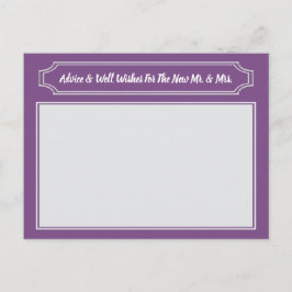 Elegant wenst voor bruid en bruin, huwelijksadvies advieskaart