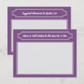 Elegant wenst voor bruid en bruin, huwelijksadvies advieskaart (Voorkant / Achterkant)