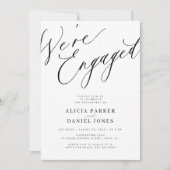 Elegant We're Engaged verlovingsfeest Kaart (Voorkant)