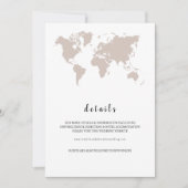 ELEGANT Wereldkaart Huwelijksdetails Kaart (Voorkant)