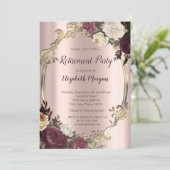 Elegant wervelt gouden Lijst, Bourgondische pensio Kaart (Staand voorkant)