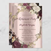 Elegant wervelt gouden Lijst, Bourgondische pensio Kaart (Voorkant / Achterkant)