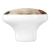 Elegant West Highland Terrier Colorful Floral Keramische Knop (Zijkant)