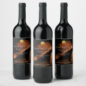 Elegant Western Cowboy Custom Wine Labels Wijn Etiket (Flessen)