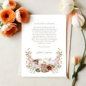 Elegant Western Cowboy Floral Crest Fotoscript Bedankkaart