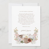 Elegant Western Cowboy Floral Crest Script Bedankkaart (Achterkant)