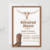 Elegant Western Cowboy repetitie diner Kaart (Voorkant)