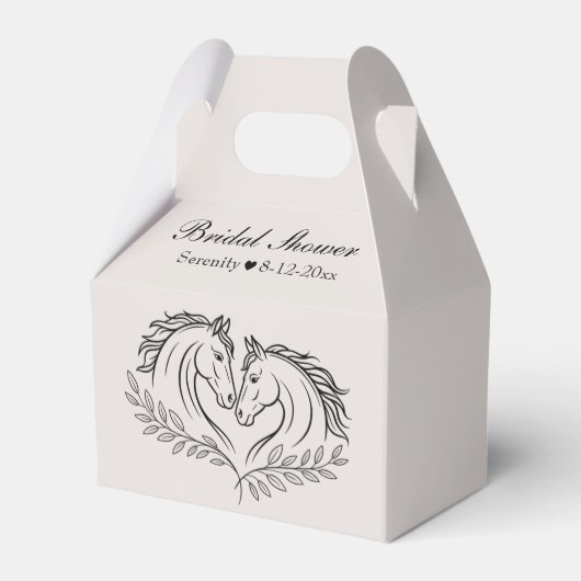 Elegant Western Horse Rustic Country Vrijgezellenf Bedankdoosjes (Voorkant Zijde)