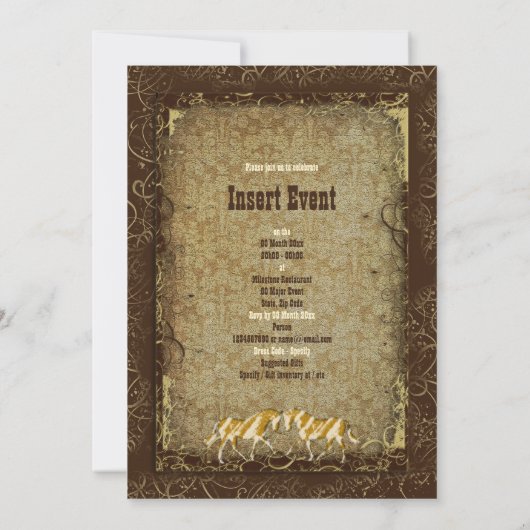 Elegant western paard kaart (Achterkant)