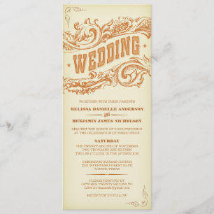 Elegant Westerne bruiloft Uitnodigingen