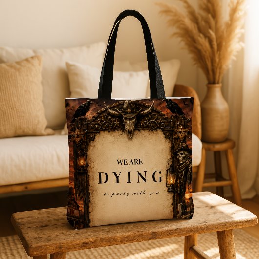 Elegant Westers Halloweenfeest Tote Bag