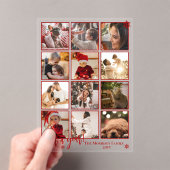 Elegant What A Year 12 Photo Snowflakes Acryl Uitnodigingen (Insitu (Draagbaar))