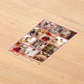 Elegant What A Year 12 Photo Snowflakes Acryl Uitnodigingen (Laagn)