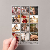 Elegant What A Year 12 Photo Snowflakes Acryl Uitnodigingen (Insitu (Draagbaar))