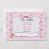 Elegant Whimsical Decorative Pink Modern Wedding Save The Date (Voorkant)