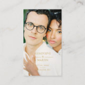 Elegant Whimsical Script Photo Qr Code Wedding Informatiekaartje (Achterkant)