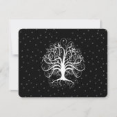 Elegant Whimsical Swirl Tree RSVP Kaartje (Voorkant)