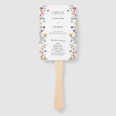 Elegant Whimsical Wildflower Bloom Wedding Program Handwaaier (Voorkant)