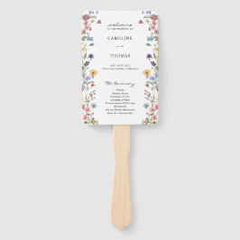 Elegant Whimsical Wildflower Bloom Wedding Program Handwaaier