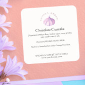 Elegant Whipped Cream Bakery Ingredient Vierkante Sticker