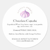 Elegant Whipped Cream Ingredient Product Ronde Sticker (Voorkant)