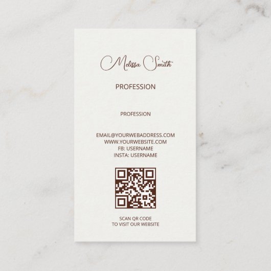 Elegant White 3D Roses Visitekaartje (Achterkant)