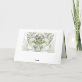 Elegant White Abstract Floral Note / Wenskaart Kaart (Achterkant)