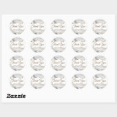 Elegant White Agate Hartelijk dank Ronde Sticker (Vel)