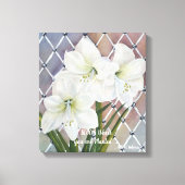 Elegant White Amaryllises Geschilderd in Waterverv Canvas Afdruk (Voorkant)